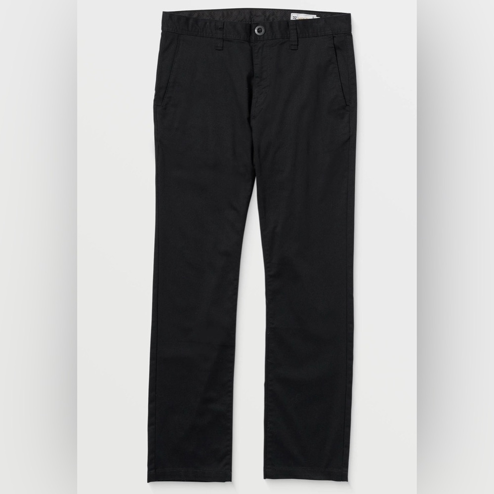 NWT Volcom Frikin Modern Stretch Chino Pants Black 32x32 - Picture 3 of 12